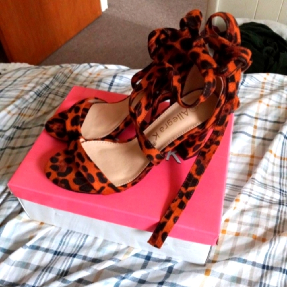 Leopard print heels